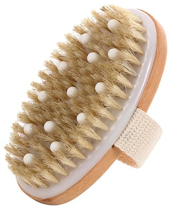 xiluuyou Body Brush, Dry Brushing Body Brush, Natural Bristle Shower for Exfoliating, Massage, Improve Blood Circulation Cellulite