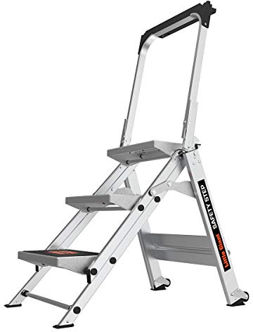 Little Giant Ladders, Safety Step, 3-Step, 3 Foot, Step Stool, Aluminum, Type 1A, 300 lbs Weight Rating, (10310BA)
