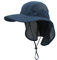 gg st Sonnenhut Herren Damen UPF 50+ Outdoor UV Summer Cap mit Nackenschutz Hiking Fischerhut Strand Faltbar Safari Buschhüte Mesh Hat, Dunkelblau