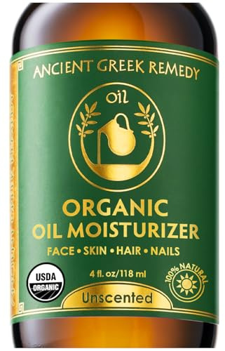 Ancient Greek Remedy Face Oil for Dry Skin - Organic Unscented Anti-Aging Serum - Jojoba, Rosehip, Almond, Olive, Vitamin E - Facial Gua Sha oil - Natural Body Moisturizer for Women & Men 4 oz