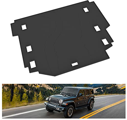 KIWI MASTER Cargo Mat for 2018-2026 Jeep Wrangler JL 4-Door, Custom Fit All Weather Rear Cargo Liner, Heavy Duty TPE Tray Trunk Mat, Black