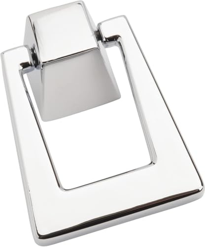 Amerock | Cabinet Pendant | Polished Chrome | 1-13/16 inch (46 mm) Length | Blackrock | 1 Pack | Drawer Knob | Cabinet Hardware