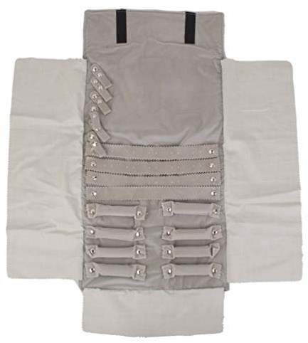 FOMIYES Estuche Enrollable Joyeria Bolsa De Rollo De Joyas Organizador De Collares Enrollables Capacidad Para Anillos Aretes Pulseras o Collares