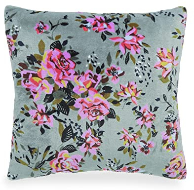 Vera Bradley Women's Decorative Throw Pillow With Removeable Hypoallergenic Insert, Rosy Outlook, One Size