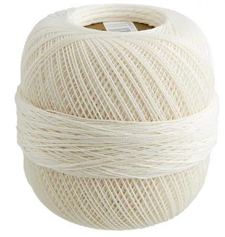 2er Set (2 x 50 g) Filethäkelgarn,Häkelgarn,Stärke 30,extrafein,50g/500 m,100% Baumwolle, (8303 beige)