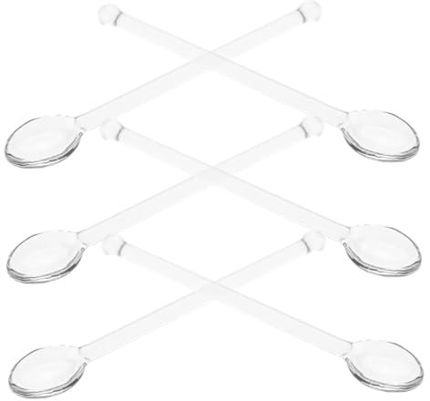 COMNESTBI Eleganti Cucchiai Da Miscelazione in Set Da 6 Pezzi Resistenti Calore Per Caffè Tè Dessert Cocktail Bar Cucina