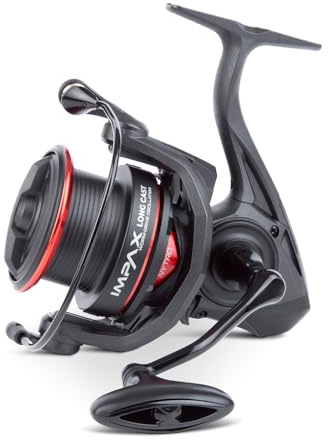 Nytro Impax Long Cast 5500 | Feeder Fishing Fixed Spool Reel | Cross Winding Wormshaft Oscillation | Long Cast Spool | Line Guard System | Quick Drag | Heavy Duty Bail Arm | Code 20100053