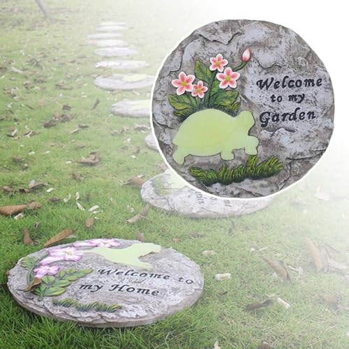 SBJKLYRN Pietra calpestabile da Giardino， Pavimentazione Decorativa for Esterni Adatta a Tutte Le Stagioni, Pietra Decorativa Multicolore for Giardini/sentieri(Turtle)