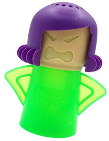 Nettoyant pour micro-ondes Angry Mom | Vapeur haute température - Outil d'équipement de nettoyage de réfrigérateur de dessin animé, utilisant du vinaigre et de l'eau