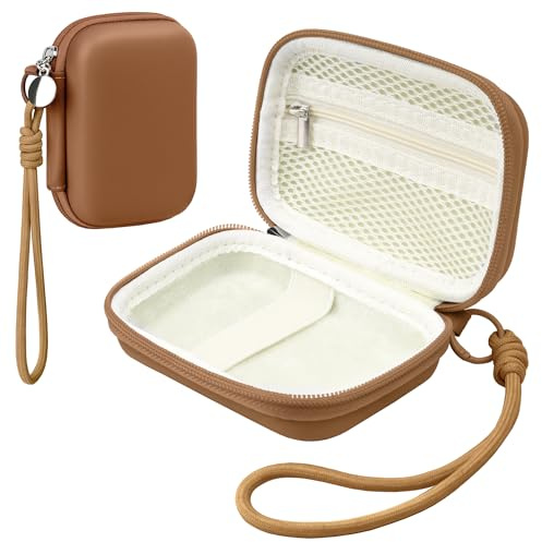 Veki Digital Camera Case for Kodak PIXPRO FZ55 / FZ45, Compact Camera Pouch for Canon IXUS 285 HS/PowerShot, Small Camera Bag for Panasonic LUMIX TZ99, Storage Holder for Camera Accessories (Brun)