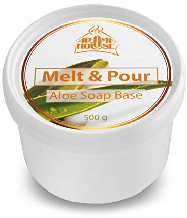 Base de Savon de Glycérine Aloe Vera 500g - Melt & pour CRYSTAL ALOE - Fait à la Main - Convient à Tous les Types de Peau - Base de Savon Ultra Hydratante - Beau Cadeau