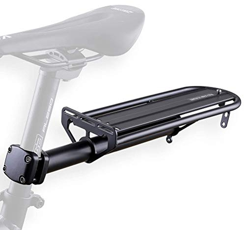 J-ouuo Bicycle Seatpost Mount Rear Back Cargo Pannier Rack Bike Rear Rack for Mountain Fat Bike Luggage Carrier