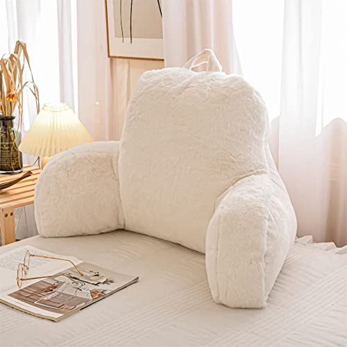 A Nice Night Ivory Reading Pillow, 17 Bed Wedge Pillows with Arms, M