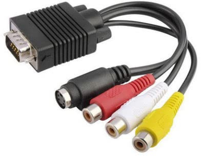 D-sub 15-pin VGA to RCA A/V + S-Video Adapter Cable (VGA-104AVS)