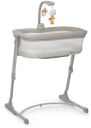 Foppapedretti iNanna Culla co-sleeping regolabile in altezza, per Bambini dalla nascita a 6 mesi (fino a 9 Kg), Greige
