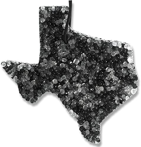 Icy Black Scented Freshies 1 Black and White Texas State, Lone Star Candles and More’s Original Fragrance, Uniquely Masculine and Earthy, Air Freshener, Car Freshener Premium Aroma Beads, USA Made