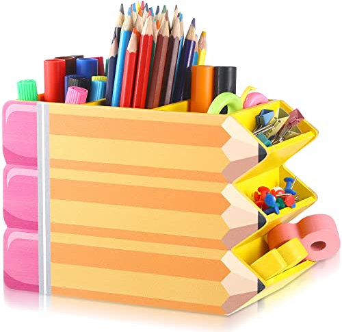 Faccito Dankeschön Geschenk für Lehrer Stiftehalter Stifte Organizer Schreibtisch Stifteköcher für Lehrer Frauen Männer Schule Tisch Büro Zubehör