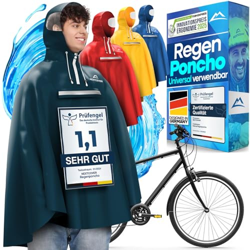 Nextcover regnponcho cykel, Mörkblå, M