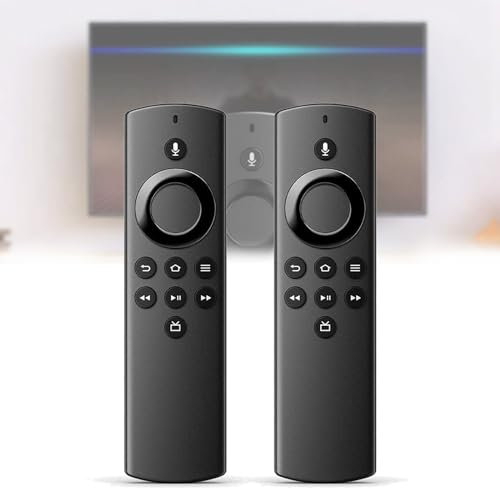 2 Stück Fernbedienung für TV Stick Lite Voice TV Remote Control Sprach Bluetooth Fernbedienung Ersatz Sprachfernbedienung Smart TV Fernbedienung Keine Power und Lautstärke Tasten Schwarz