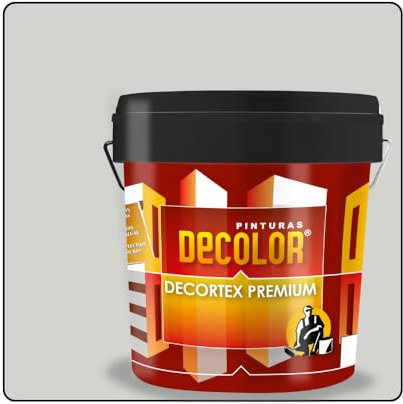 DECORTEX LISO PREMIUM - Pintura revestimiento impermeabilizante para fachadas. (4 litros). GRIS CLARO
