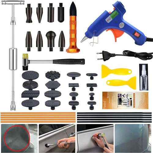 Manelord Car Tirabolli per Carrozzeria, Kit Ventosa Carrozzeria Estrattore Riparazione di Levabolli, Ventosa per Carrozzeria Auto per Rimozione Ammaccature