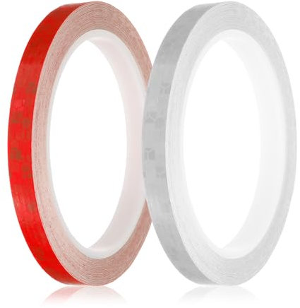 2 Rollen 8m Reflektorband Selbstklebend, Neon Klebeband Warning Tape Draußen Wasserdicht Reflektierendes Klebeband Reflektor Tape Für Sicherheit Im Straßenverkehr, Reflektierend Bänder Für Fahrräder