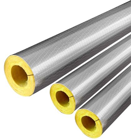 HSPLXYT Tubería Aislante de Espuma autoadhesiva, Tubería Aislante autoadhesiva de Papel de Aluminio, Tubería de Lana de Vidrio Tubería Aislante de Lana de Roca(ID34MM/THK30MM)
