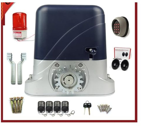 Motore per cancello scorrevole, Operatori di cancelli scorrevoli impermeabili con finecorsa Peso massimo 800 kg con kit di controllo remoto wireless Scelta del supporto per motore per cancello scorrev