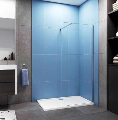 Simple Bathrooms Walk in Shower Enclosure 1200x1900mm Wet Room Shower Screen Panel 8mm Easy Clean Glass