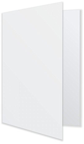 100 Klappkarten Faltkarten Doppelkarten DIN A6 (DIN A5 offen) weiß mit Nute - bedruckbar - TOP Qualität