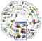 AVERY Zweckform 59991 Sticker Set Jungen (Aufkleber, Kindersticker, Fußball, Traktor, Piraten, Autos, Polizei, Feuerwehr, Baustelle, Kindergeburtstag, Mitgebsel, Gastgeschenke) 518 Stück