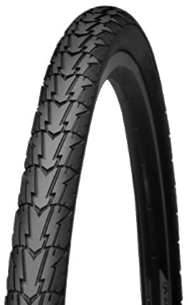Ecovelo 1 cubierta negra 700 x 35 C (37-622) 28 x 1 5/8 x 1 3/8 para City Bike Trekking Bicicleta | Neumático de carretera negro de goma para bicicleta