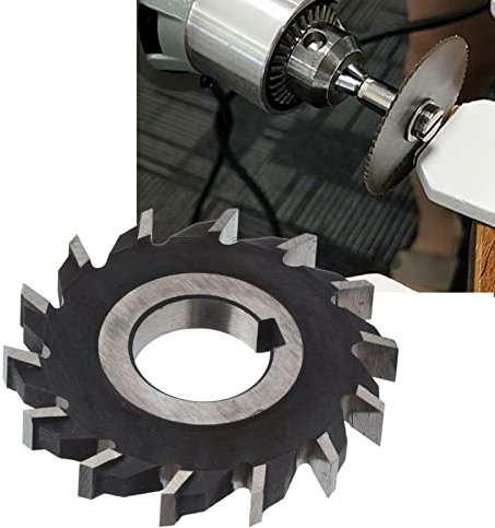 Fraises à Engrenages à Développante Fraise en Acier à Grande Vitesse Droite 14 Dents Fraise à Face Outil de Forage à Disque Diamètre 63mm