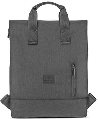 Johnny Urban Backpack Women & Men Dark Grey - Ivy - Tote Bag Backpack Bag 2 in 1 With Laptop Compartment For Uni, Work, Office - 8L - Sustainable - Water-Repellent