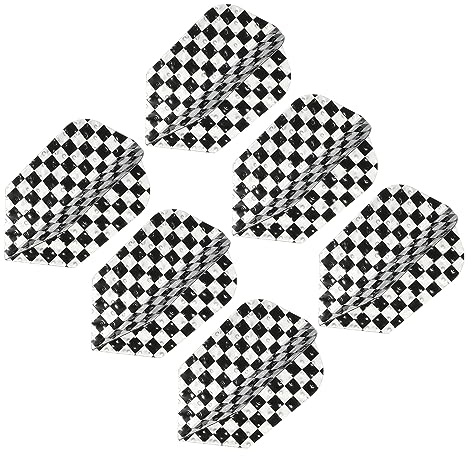 PATIKIL Slim Dart Flights, 6 Pack Aluminum Foil Unique Design Dart Accessories for Steel Tip Dart and Soft Tip Darts, Black Silver Tone