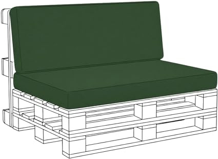 Kosiproducts Pallet Seating Pads & Back Cushions Water Resistant Soft Polyester (Seat Only, Green)