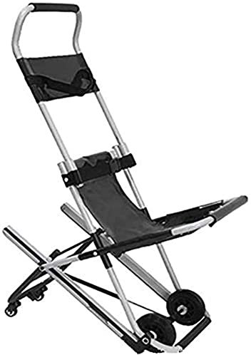 Sedia a rotelle elettrica per salire le scale, sedia elettrica portatile pieghevole con cintura di sicurezza e 4 ruote, sedia leggera da viaggio per scale