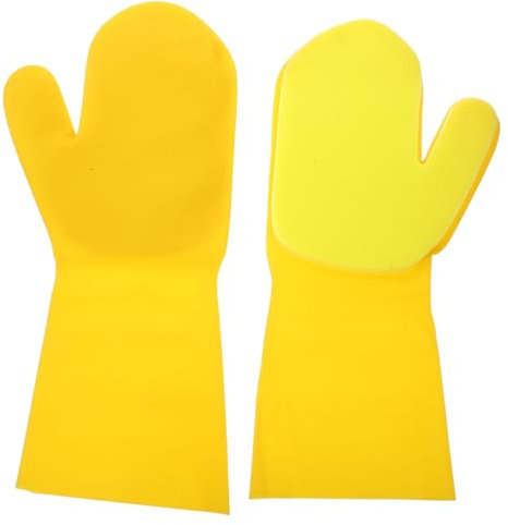 Beaupretty Reinigungshandschuhe Mit Schwamm Gelbe Spülhandschuhe Für Die Küche Ideal Für Geschirrspülen Und Haushaltsreinigung Praktisches Küchenzubehör