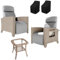 haiorjun 2 Stück Relaxsessel Garten Gartenmöbel Set, Gartensessel Wetterfest Rattansessel Outdoor mit Abdeckung und Beistelltisch, Ergonomische Relaxliege mit Verstellbarer Rückenlehne und Sitzkissen