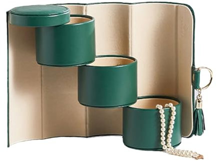 Organizzatori di gioielli e deposito, scatola di gioielli - Elegante scatola di gioielli da viaggio - Multiyer decorativo vintage per viaggi da bagno e cassettiera ragazze compleanno