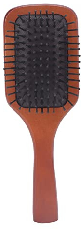 Brosse à cheveux à palette avec manche en bois, dents larges, démêlant, massage du cuir chevelu, peigne pour tous les types de cheveux, salon, usage domestique, silicone, hêtre,