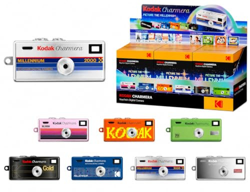 KODAK CHARMERA con cámara Digital, Caja Sorpresa Millennium, Individual (1 Unidad), Mini cámara, grabación de Video, Llavero, 1.6 megapíxeles, Ranura para Tarjeta Micro SD