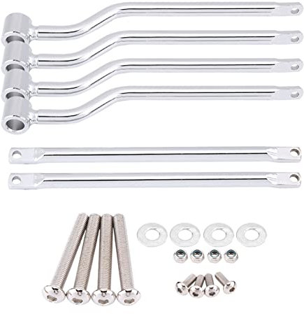 Soportes de alforjas de Motocicleta, Akozon Barras de Soporte de alforjas de Moto Plateadas Kit de Soportes de Montaje