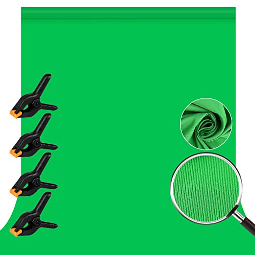 Fond Vert, Orthland Green Screen 3x3m / 9.8x9.8ft Fond Vert pour Video avec 3 Clips, Pliable de 100% Mousseline pour Photographie, Vidéo, Télévision et Décoration de fête