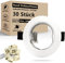 HiBay LED Einbaustrahler 230V Set GU10 Deckenspots Rund Weiß Einbauspot Rahmen 68mm Inkl. GU10 Fassung für LED oder Glühbirne 30er Set
