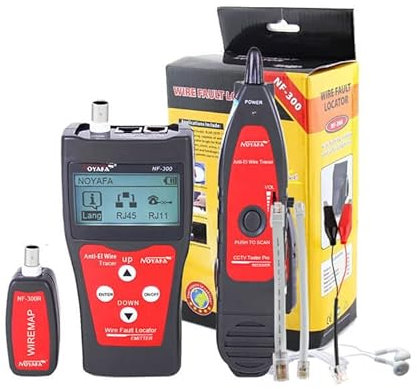 NOYAFA Cable and Network tester NF-300 Cable Tracker Detector Wire Tracker Lan Tester Professional Network Cable Tester Poe Network Tools Wiring Finder Cable Tracker and Tester
