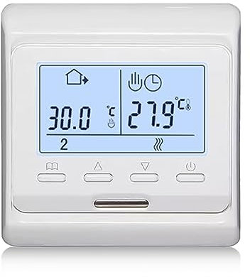 Nizirioo - Termostato intelligente per ambiente programmabile: Nizirioo LCD digitale da incasso per riscaldamento dell'acqua, riscaldamento a pavimento, 230 VAC 3 A/5 A/10 A, programmabile