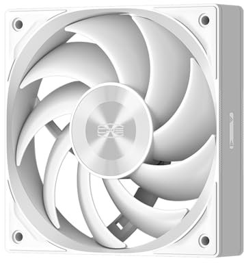 PCCOOLER F5 R120 Ventilador para, 120mm PWM 4 Pines FDB Fan, Enfriador cajas de PC en Cadena Daisy de 2200 RPM, 86CFM 3.2mmH2O Ventilador de Caja de PC de 3 Modos, Blanco - Paquete de 1