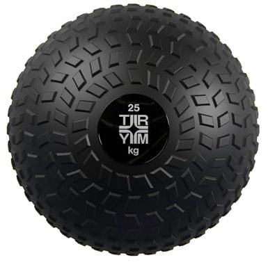 Trym Slam Ball - Gewicht 2kg bis 30kg, Hart, Rutschfest mit Griffiger, Wasserresistent, PVC, Stahlsandfüllung, Schwarz - Medizinball, Gewichtsball, Trainingsball, Wall Ball, für Krafttraining, Fitness