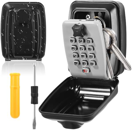 Schlüsseltresor mit Zahlencode, mit 12-stelligem codeschloss Große wasserdicht und rostfrei WandSchlüsselschränke, für den Innen- und Außenbereich